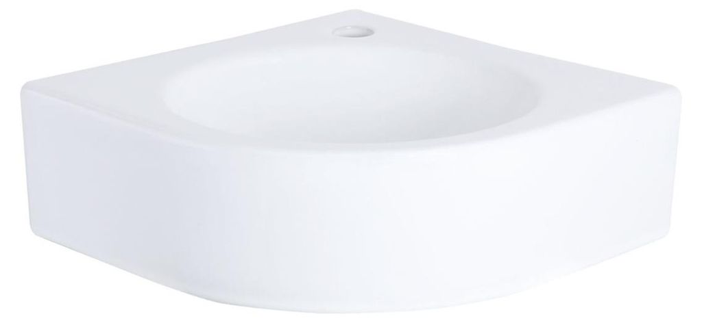Lavabo Cleo - Lavabo da appoggio angolare con foro per Immagine del prodotto 