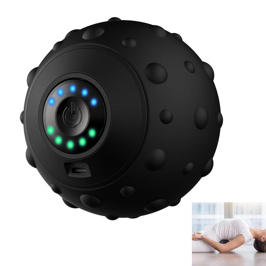 wiederaufladbarer Massage-Vibrationsball, intelligente Fünf-Gang-Vibration, 1800 mAh, für Fitness, Training, Therapie und Entspannung