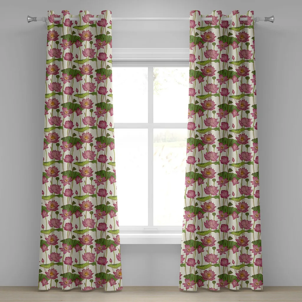 Tenda ABAKUHAUS Loto 280x175 - Tende Eleganti Rosa e Verde