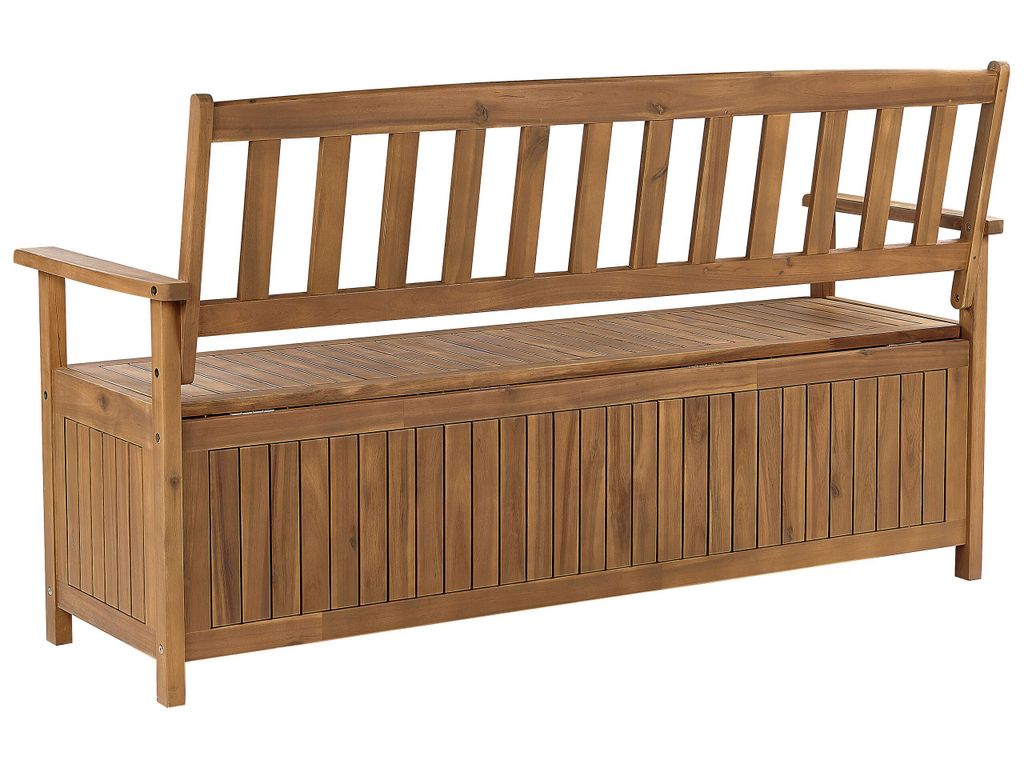 BELIANI 3-Sitzer Gartenbank Hellbrun Akazienholz 160 cm mit Produktbild 6