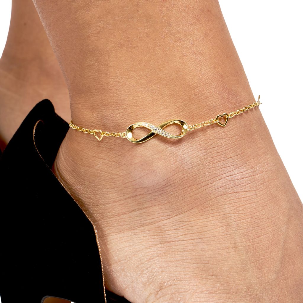 SERASAR | Damen Unendlichkeitszeichen Fußkettchen Produktbild 5