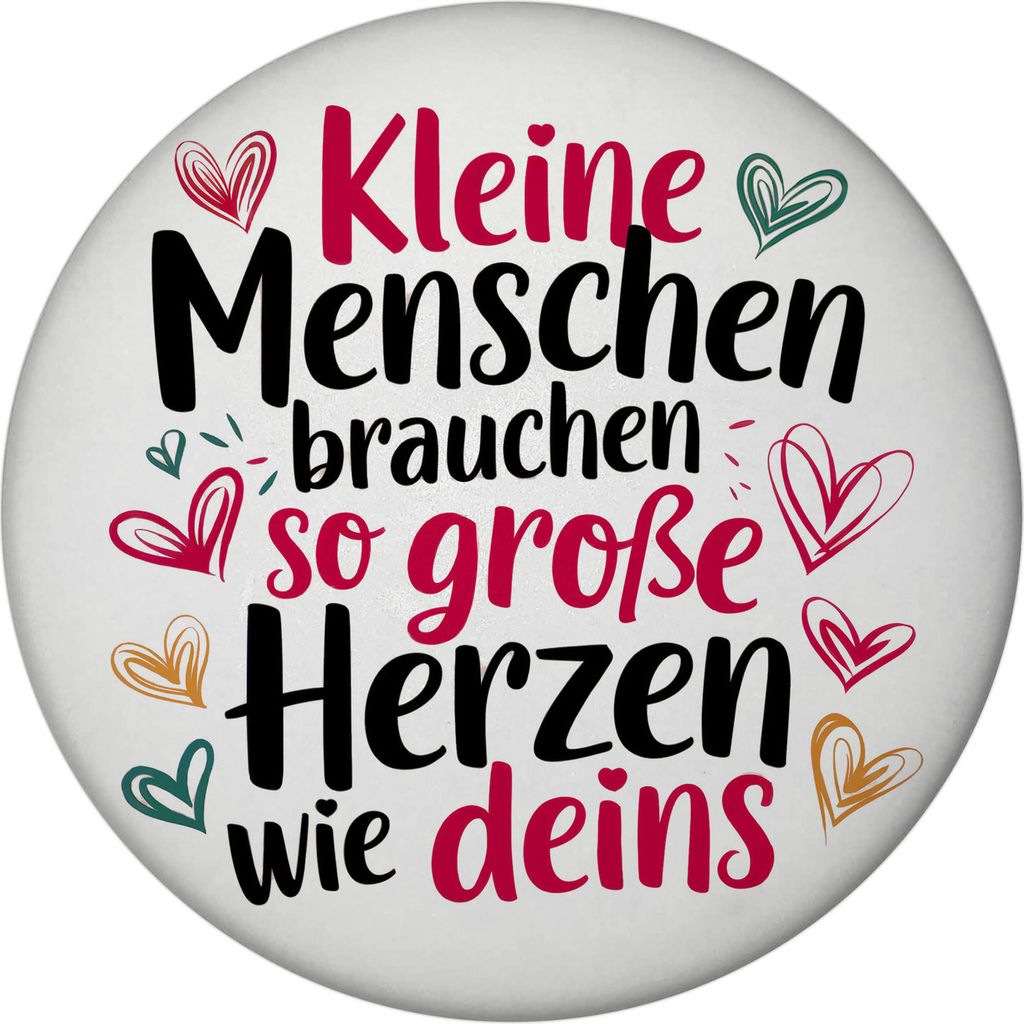 Kleine Menschen brauchen so große Herzen wie deins Magnet mit Flaschenöffner