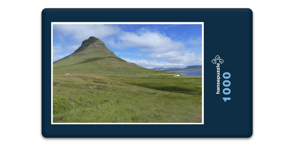 hansepuzzle 14086 - Snaefellness Puzzle, 1000 Teile, Natur, 60,0 x 46,0cm mit hochwertiger Aufbewahrung, Kartonbox und wiederverschließbarem Beutel