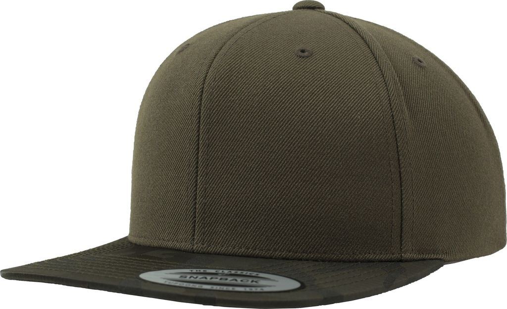Flexfit Camo Schirm Snapback Kappe RW5123 (Einheitsgröße) (Olive Camo)