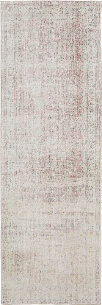 Tapis de Couloir Facile à Nettoyer Gent Rose et Beige 80x240 cm