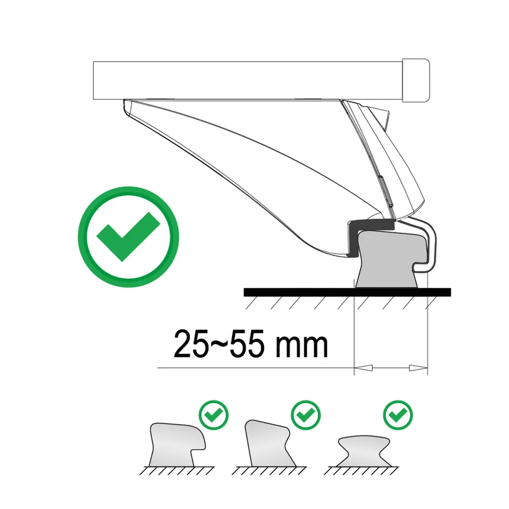 Barre Portatutto Alu-Integral 120cm Argento | Per Tetto Auto Integrato - 5