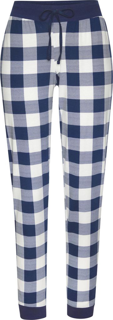Vivance Dreams Schlafhose dunkelblau-weiß-kariert Größe 32/34