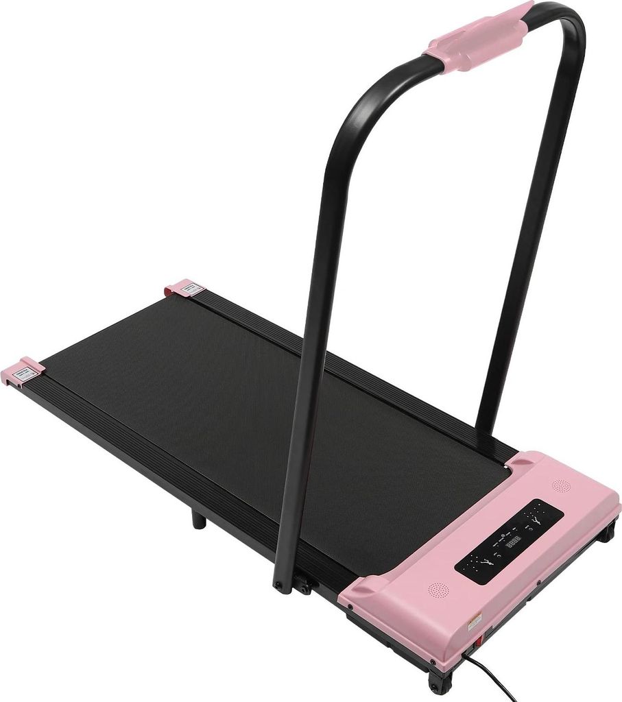 Laufband - Elektrisches Schreibtisch-Laufband - LED‐Display - Leiser Kupfermotor 3,0 PS - Klappbar - Lauffläche 80–120×30–50 cm - Rosa