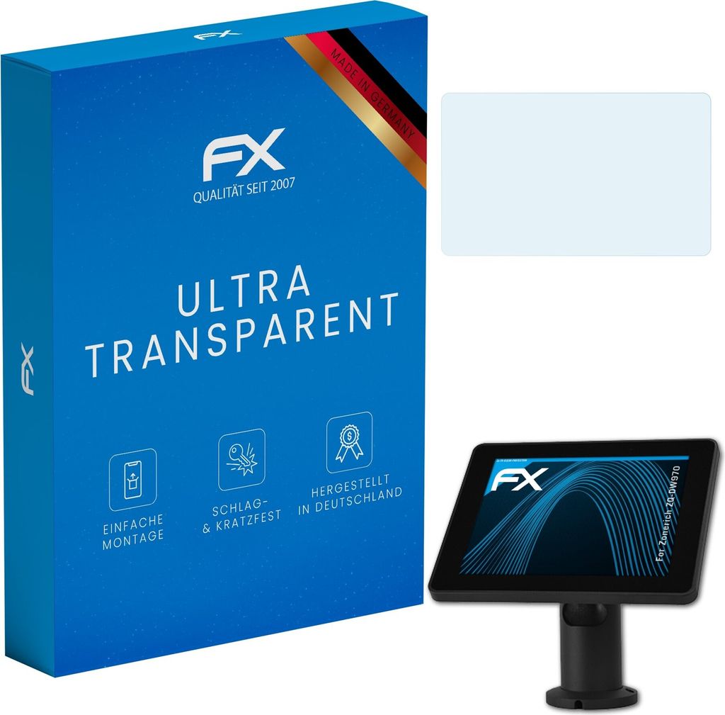 atFoliX FX-Clear 2x Schutzfolie kompatibel mit Zonerich ZQ-DW970 Displayschutzfolie