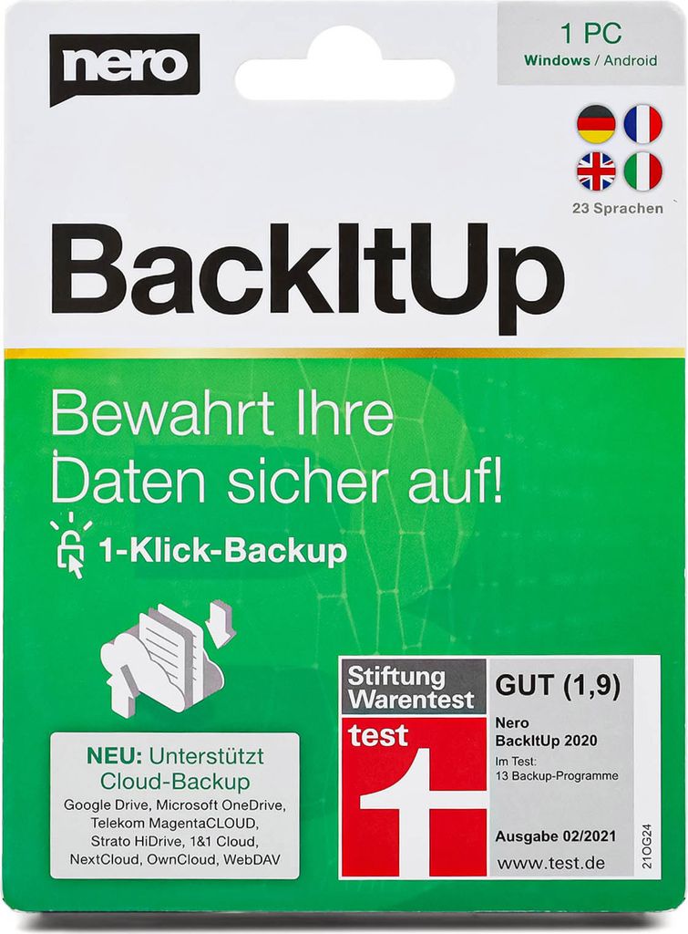 Nero Datensicherung Software Unlimitierte Lizenz 1 PC