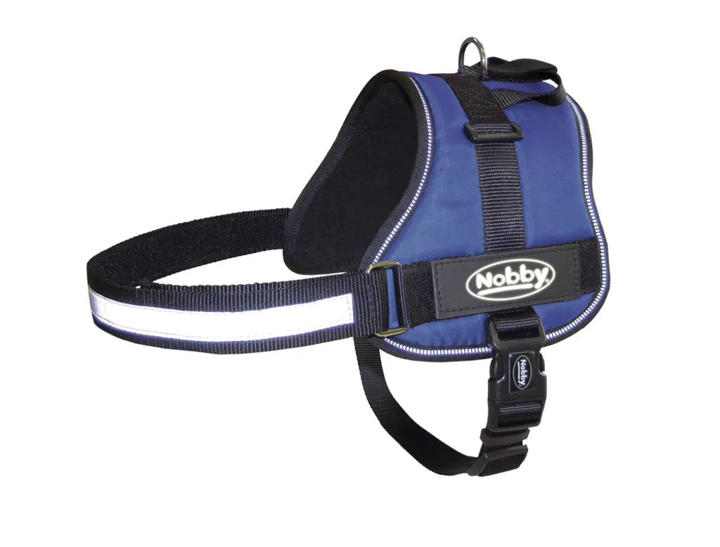 Harnais Chien Nobby SEGURO Bleu Anti-Traction Confortable 45-60 cm