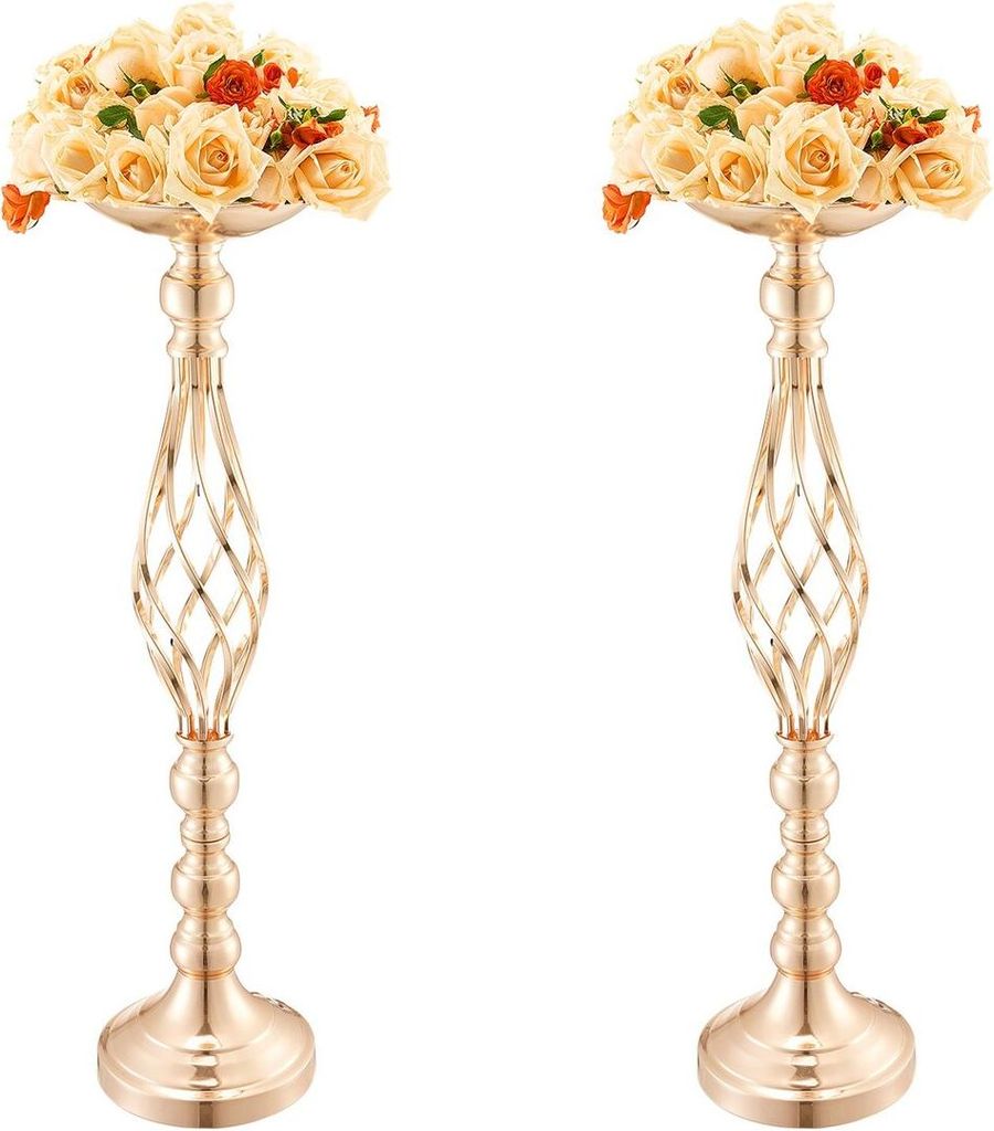 20PCS 58cm/22.83” Wedding Flower Vase Metal Gold Floral Stand for Table