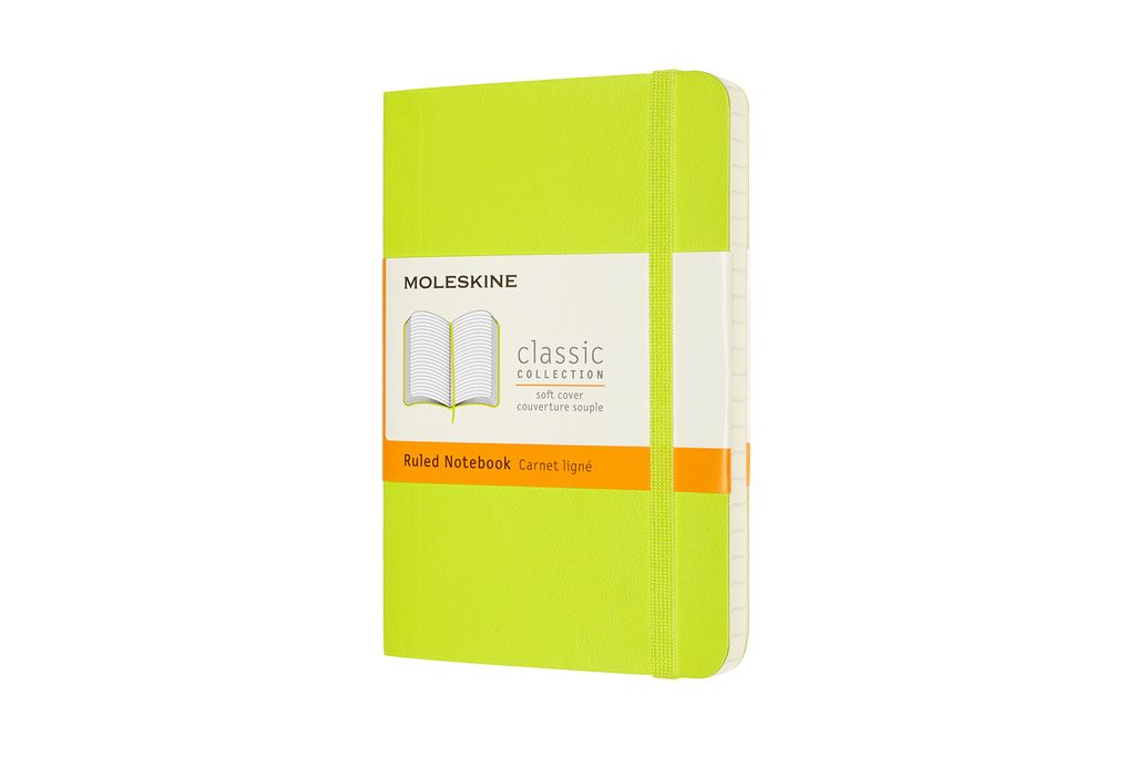 Moleskine Notizbuch Classic Collection A6 Pocket (9x14) - mit weichem Einband - 70g-Papier - Liniert - Limetten Grün