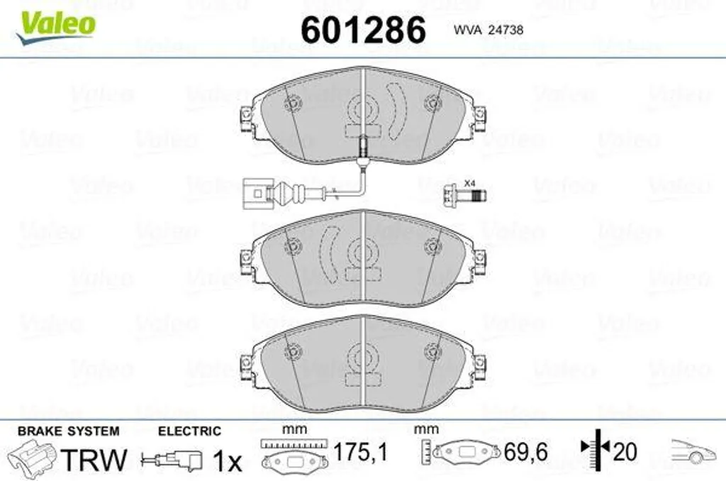 Stop aux Bruits de Freins : Plaquettes Valeo 601286 pour Golf VII VIII