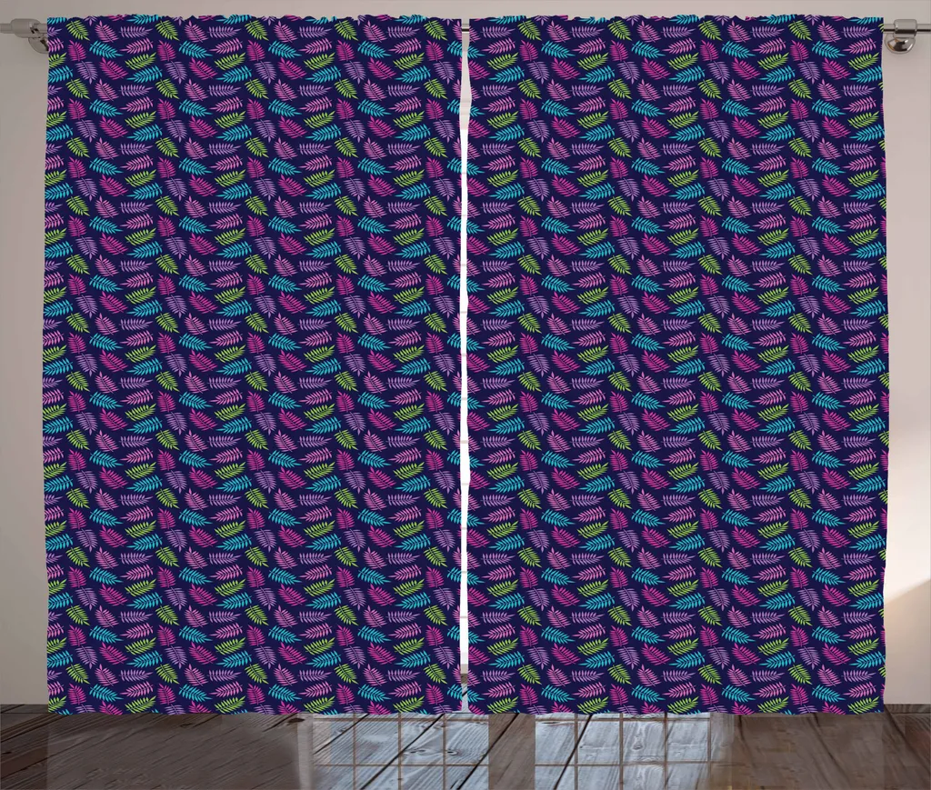 Offerta Tenda ABAKUHAUS Foglie Tropicali 280x175 - Facile Pulizia