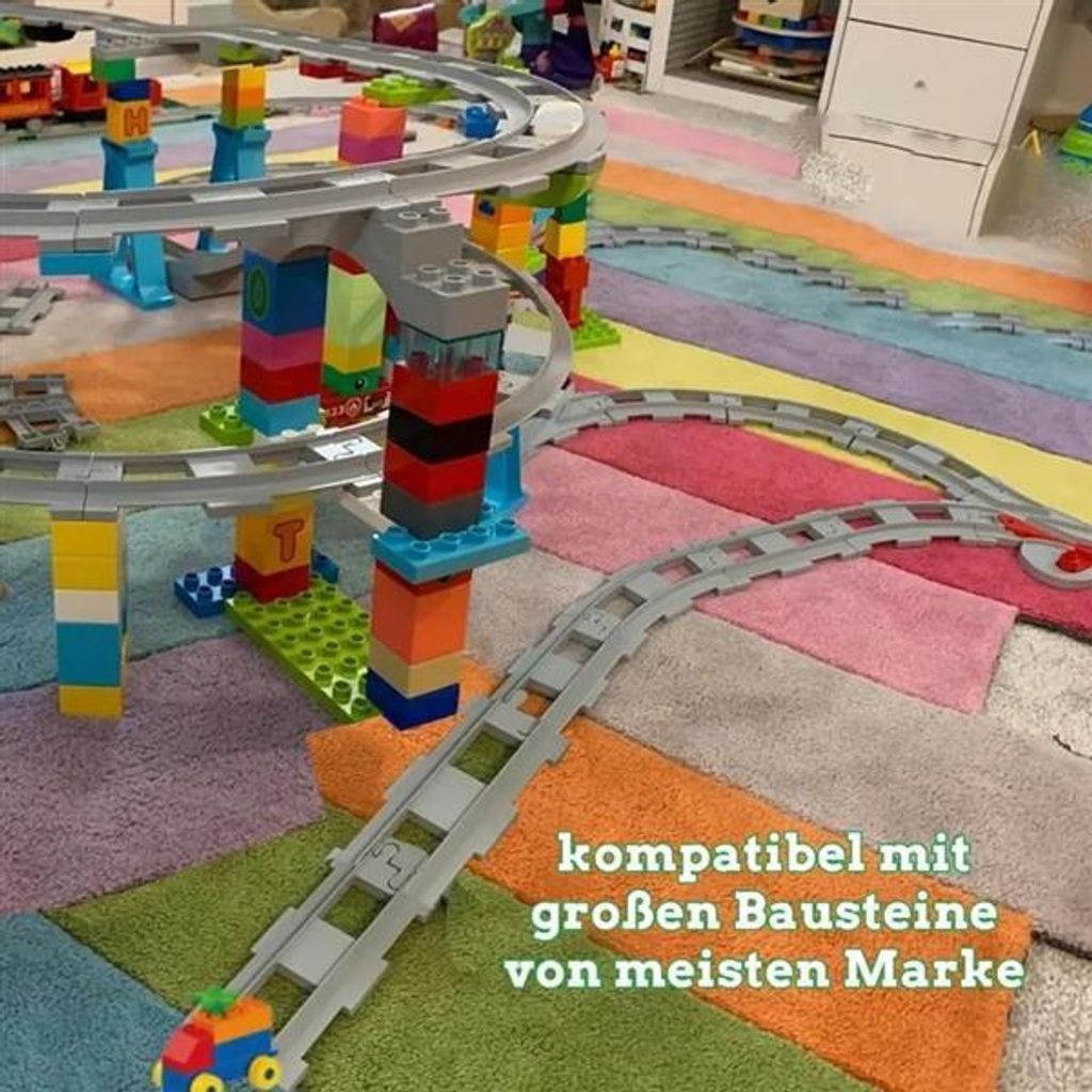 Kit Extension Pistes Train Lot De 26 Blocs De Construction De Rails De Train, De Rails De Rail Kit Extension Pistes Train Lot De 26 Blocs De Construction De Rails De Train, De Rails De Rail