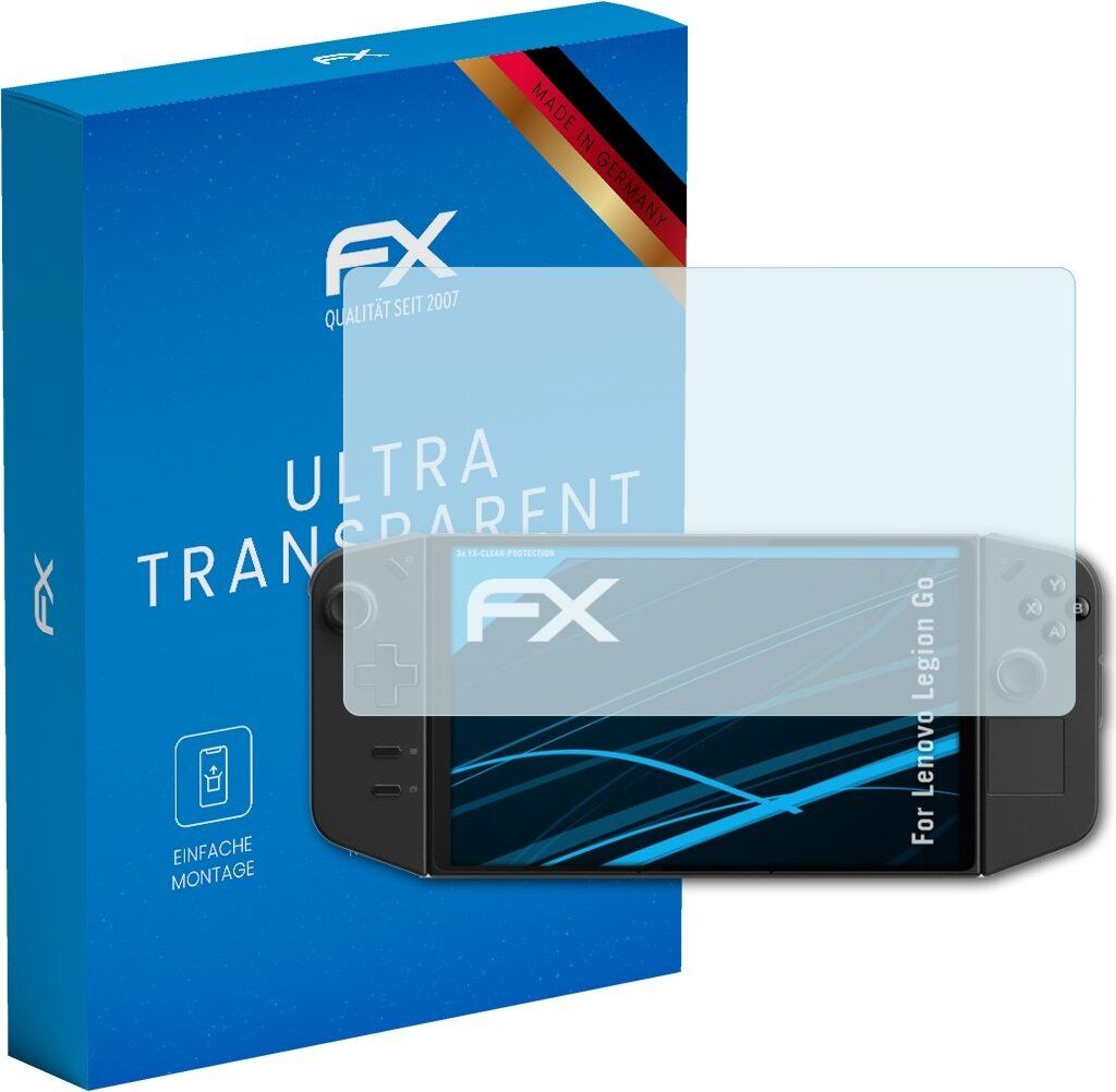 atFoliX FX-Clear 3x Schutzfolie kompatibel mit Lenovo Legion Go Displayschutzfolie