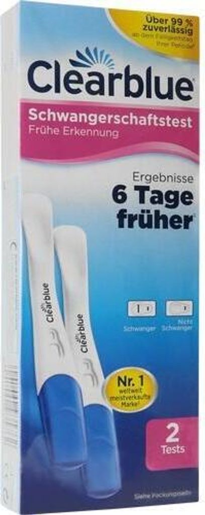 Clearblue Schwangerschaftstest frühe Erkennung 2 St Produktbild 