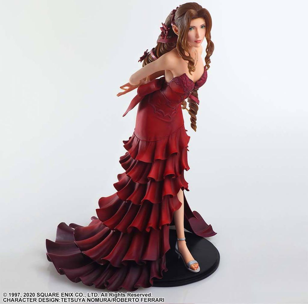 Square-Enix Final Fantasy VII Remake Static Arts Gallery Statue Aerith Gainsborough Dress Ver. 24 cm