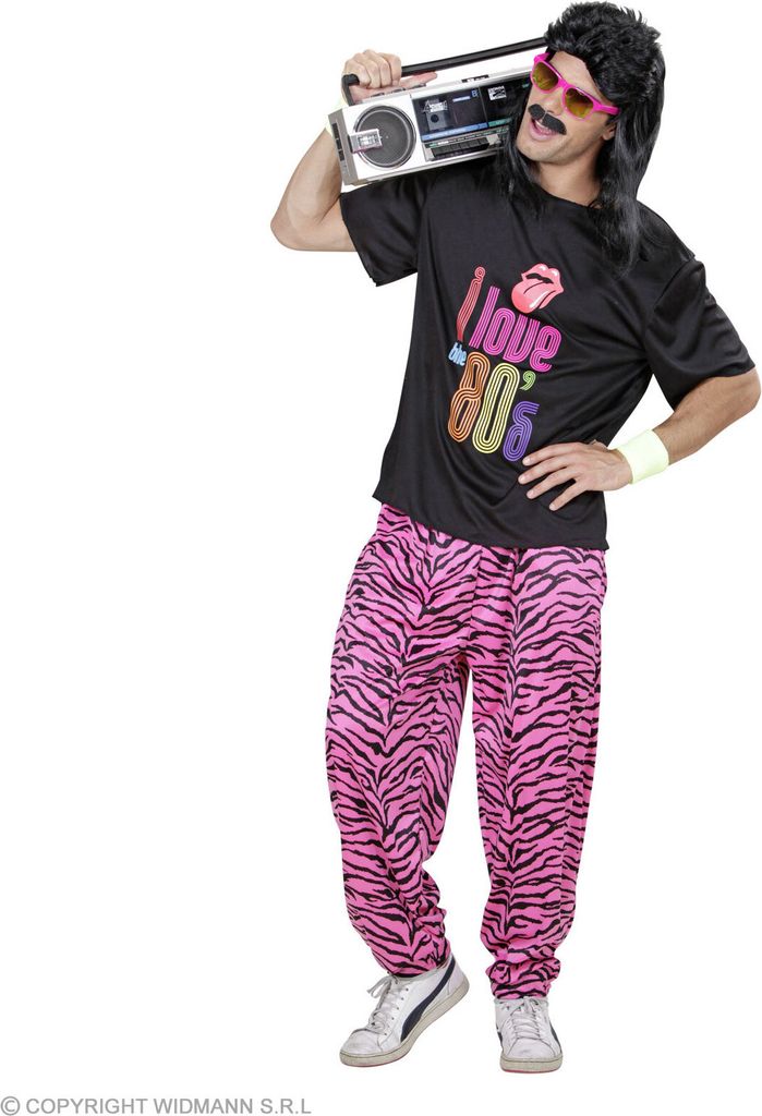 HOT Moda Pantaloni Anni 80 Costume Moda Anni '80 T-shirt