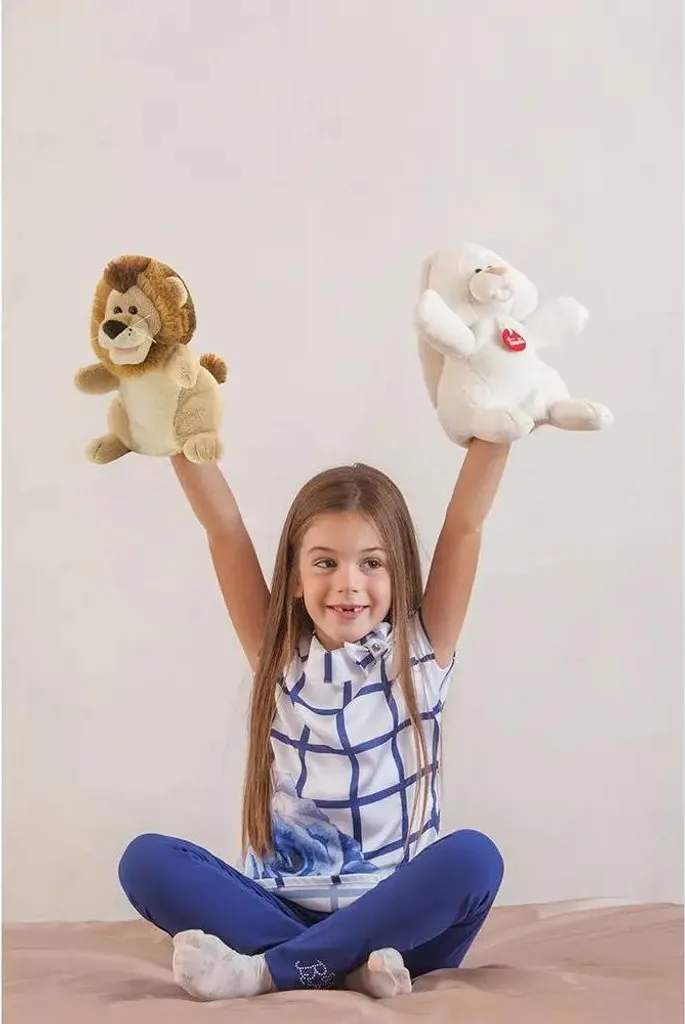 Marionnette à Main Lapin Virgil en Peluche Douce pour Éveil Bébé Trudi - 3