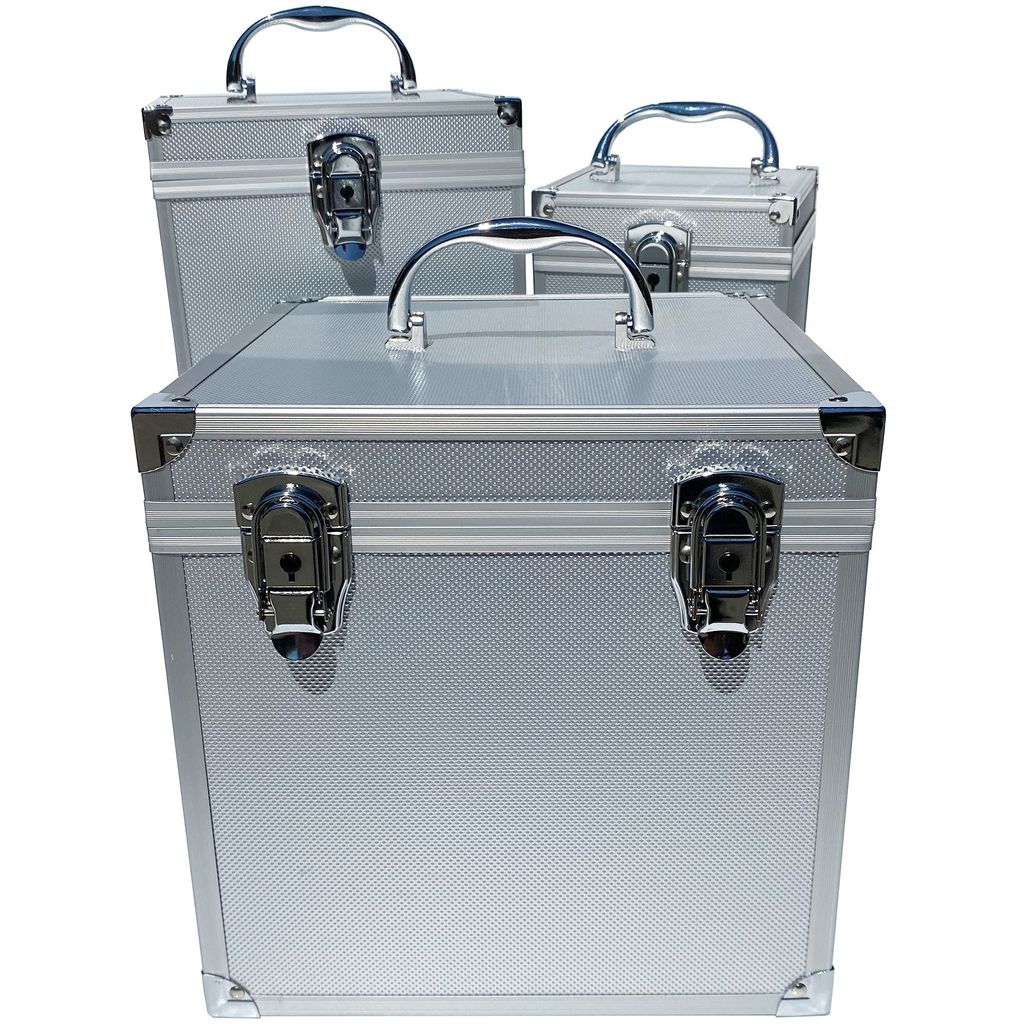 ECI Aluminium Koffer Silber Würfelform 25 x 25 x 25 cm mit Produktbild 