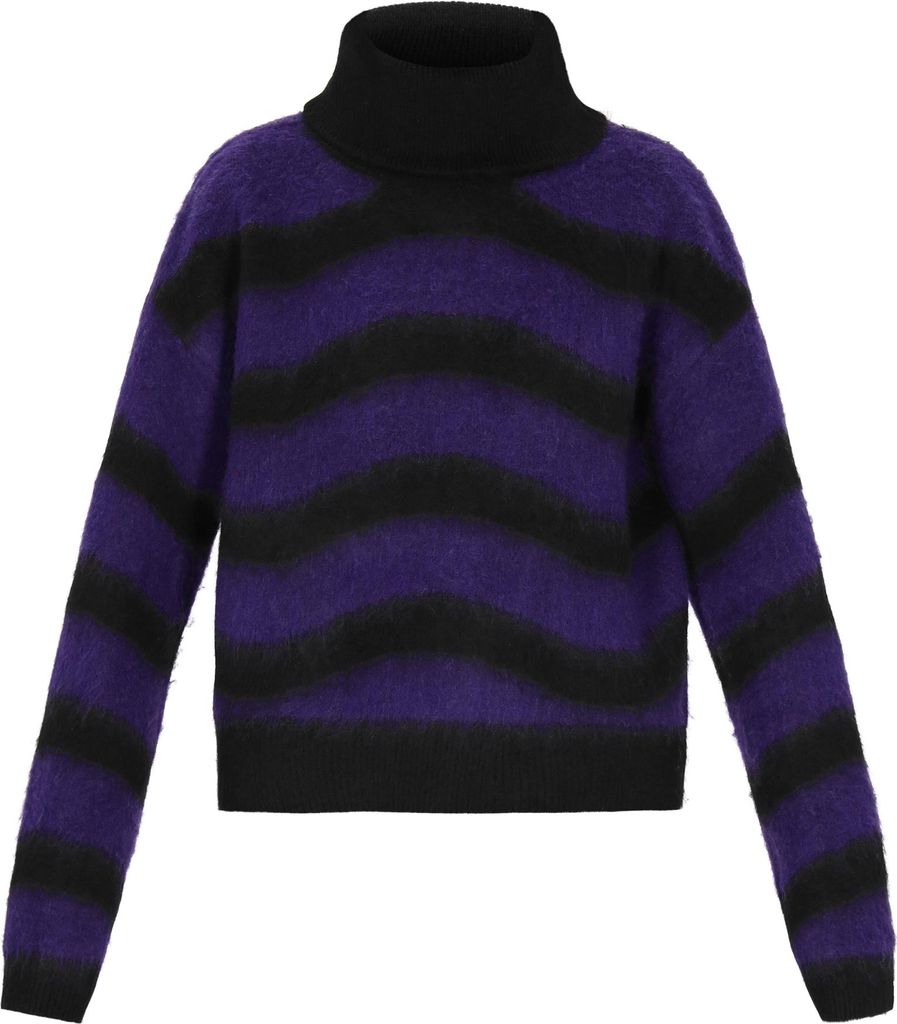 VANJA damen pullover - schwarz-lila, XS/S