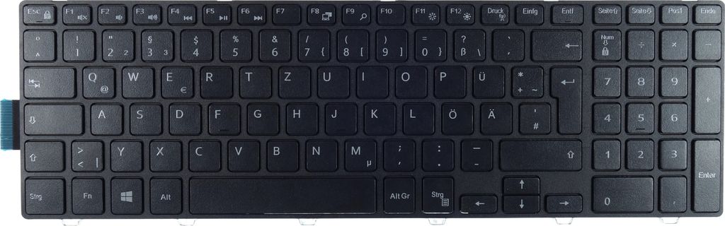 Tradebit - Tastatur für DELL | Deutsch DE QWERTZ | Volle Produktbild 