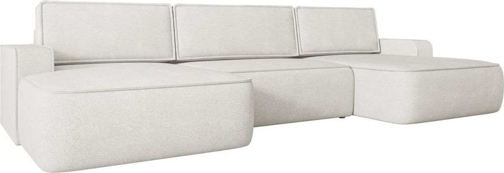 MIRJAN24 Ecksofa Mono U, Wohnzimmmer U-Form mit Schlaffunktion und Bettkasten (Farbe: Velo 621)