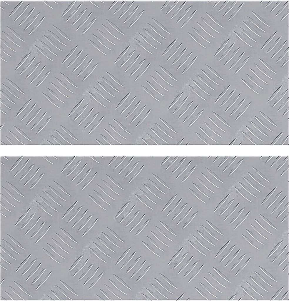 Möbel Aluminium Riffelbleche 2 Stück Anti-Rutsch 50x25 cm - Stufenmatten 4104273