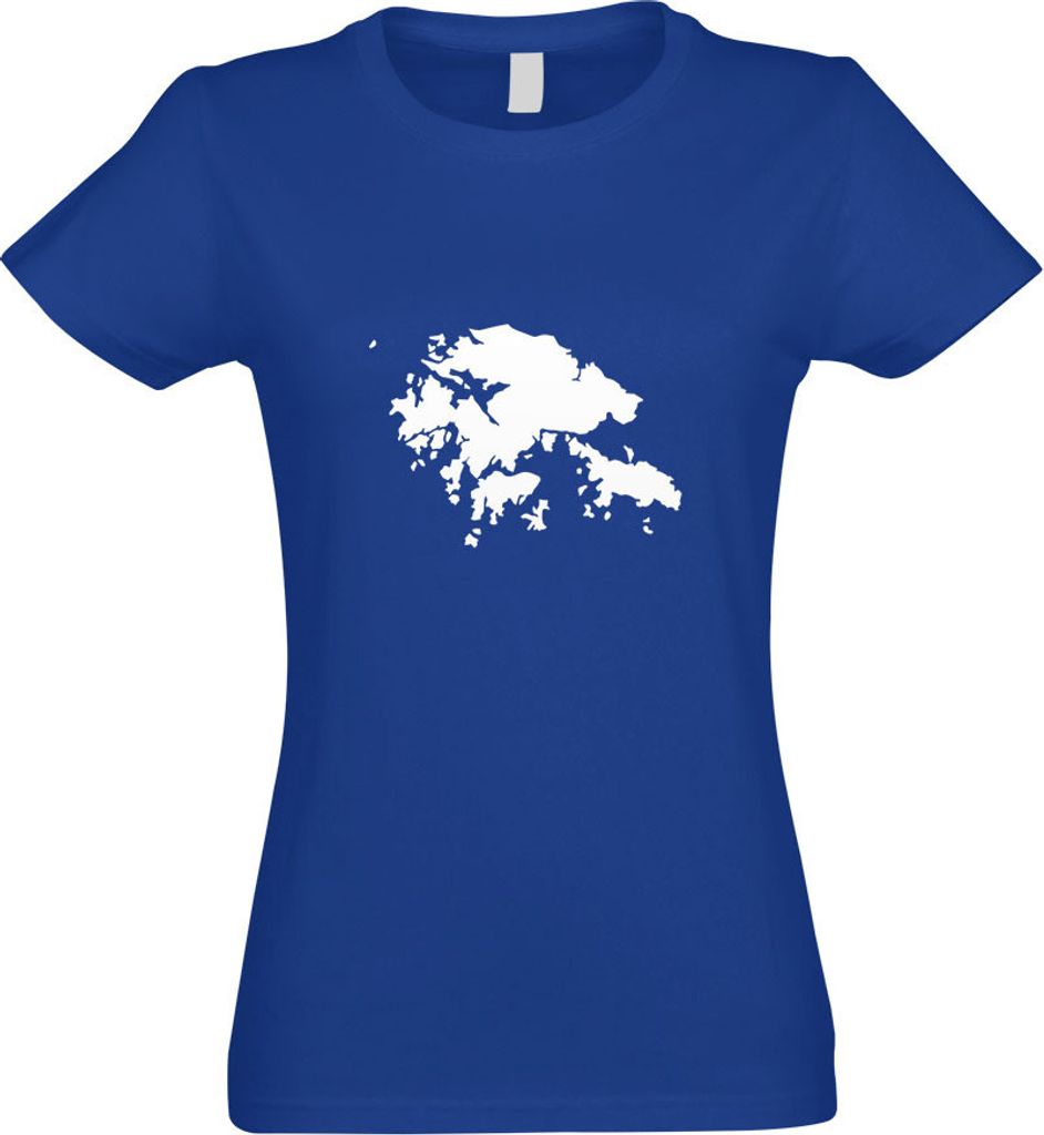 Kiwistar - T-Shirt tailliert - Damen - royal - Hong Kong - Hongkong - mit Motiv Bedruckt - Funshirt Design - Sport - Freizeit - Damen - L