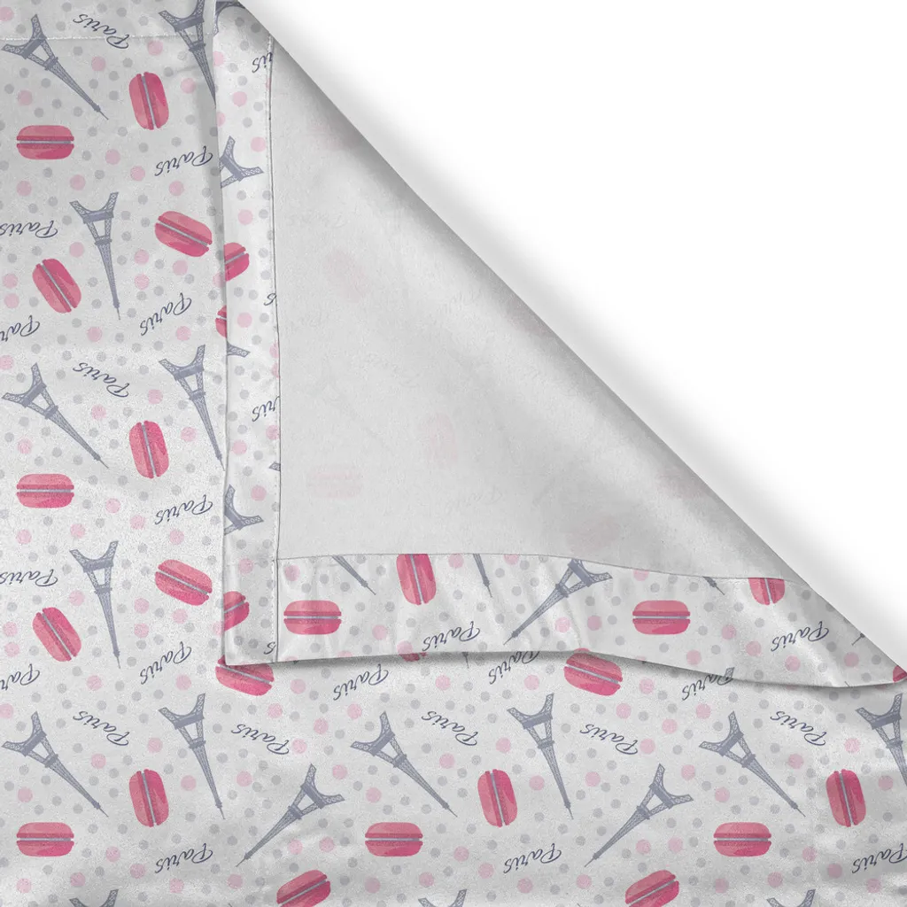 Rideau à œillets Eiffel ABAKUHAUS 280x245 cm Motif Macarons Rose - 4