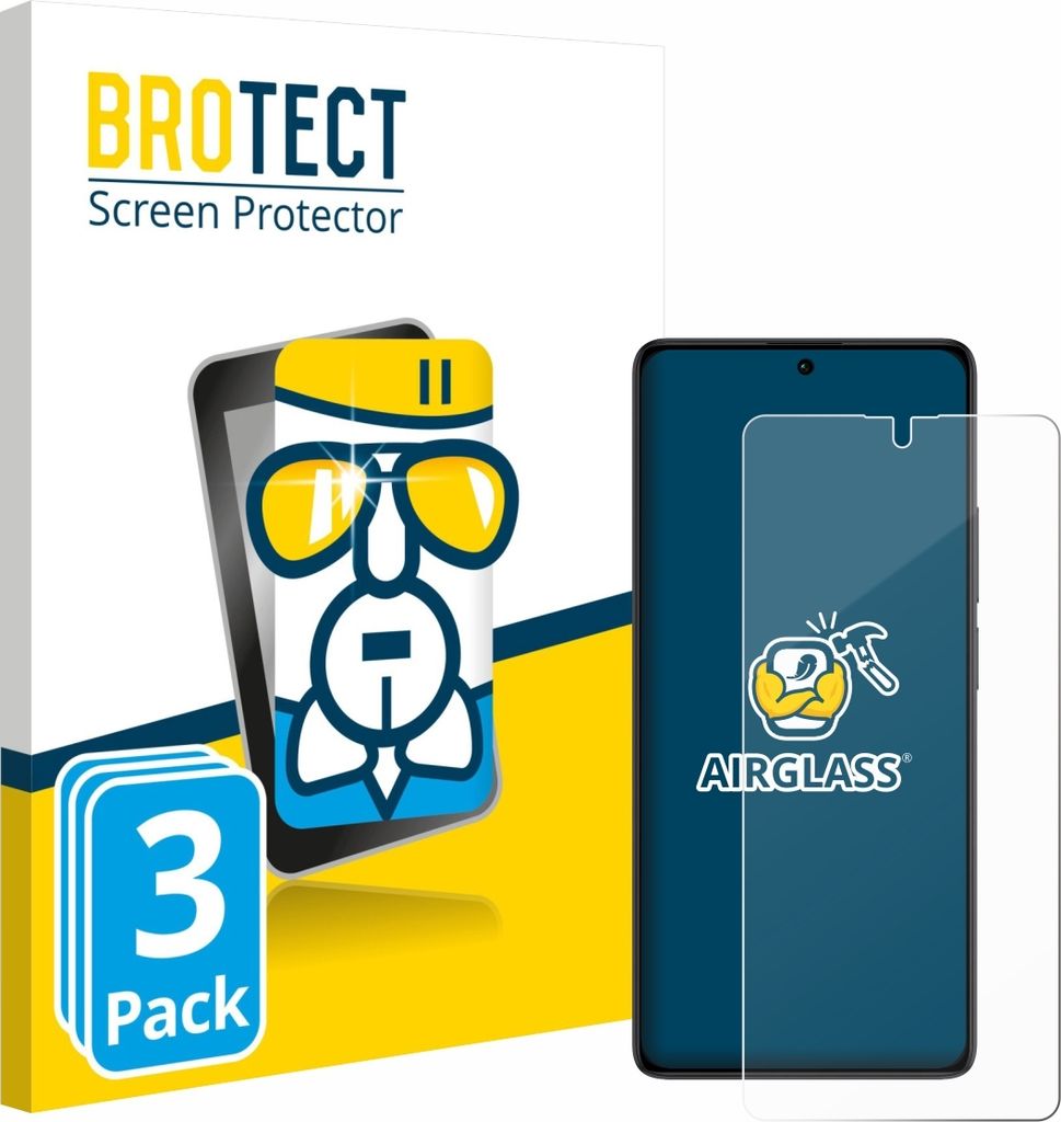 3x BROTECT Schutzglas für Xiaomi Poco M6 Pro 4G Schutzfolie Panzer Folie Glas Display Schutz klar