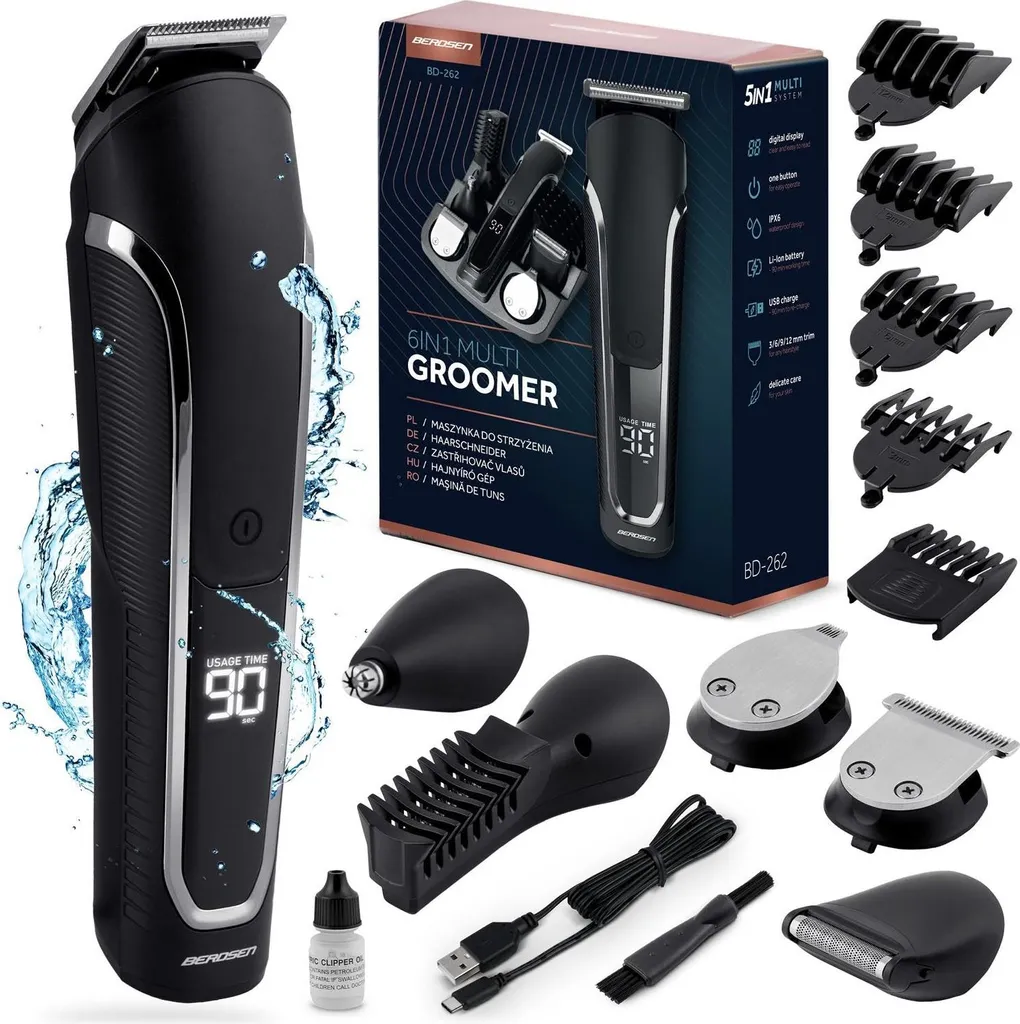 Tagliacapelli Berdsen BD-262 Professionale Nero: Offerta Kit Completo