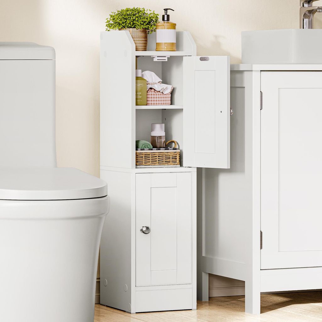 VASAGLE Schmaler Hochschrank, Badschrank, mit verstellbaren Produktbild 