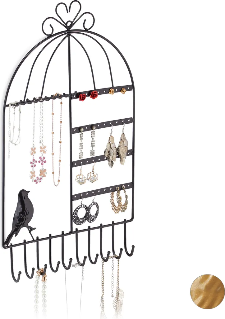 Portagioie Parete Relaxdays OFFERTA: Organizzatore Bijoux Professionale