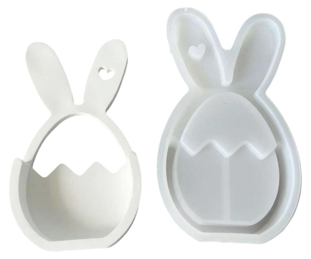 Silikon-Osterhasenform, flexible Blumenkorb-Gussform für Epoxid-Gips-Wachs, DIY-3D-Osterdekorationen und Bastelarbeiten, Geschenk