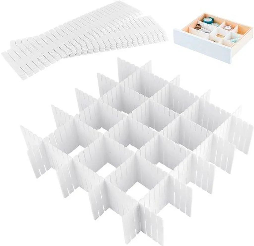 Organisateur de tiroir modulable en plastique - Lot de 16 séparateurs DIY
