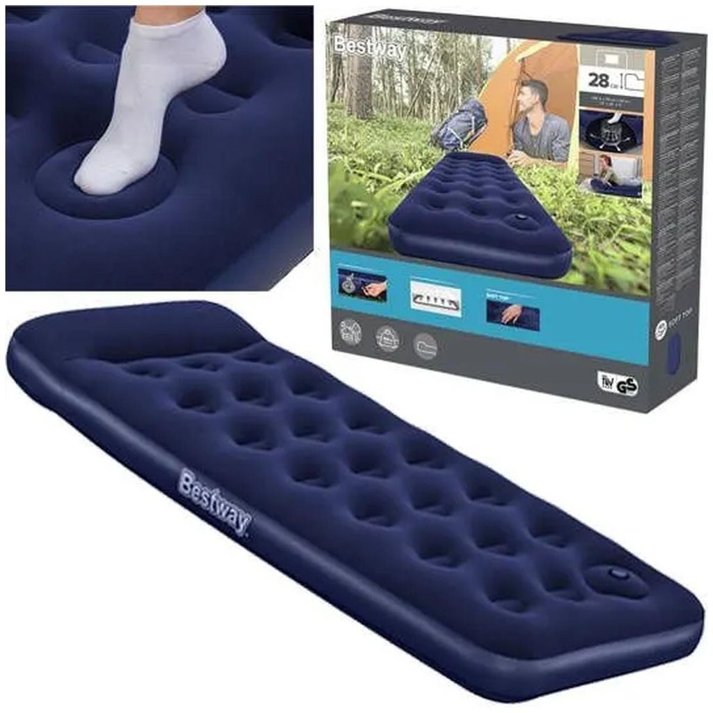 Bestway® Single-Luftbett mit integrierter Fußpumpe 185 x 76 Produktbild 