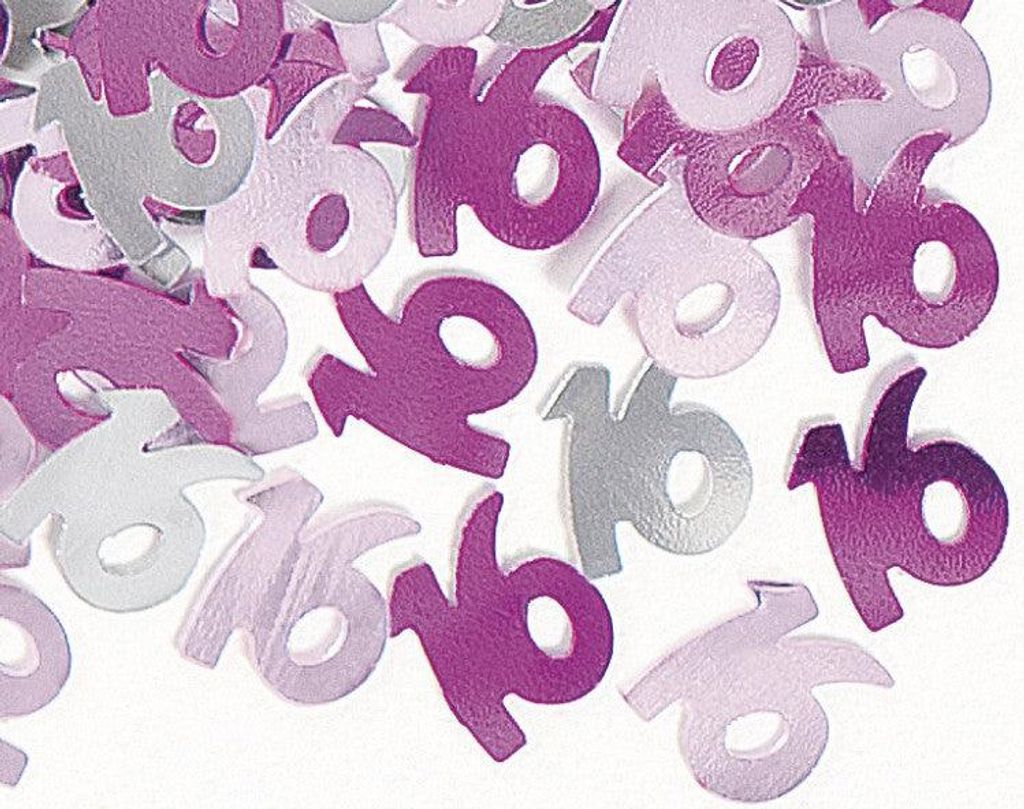 16. Geburtstag Deko Konfetti Pink
