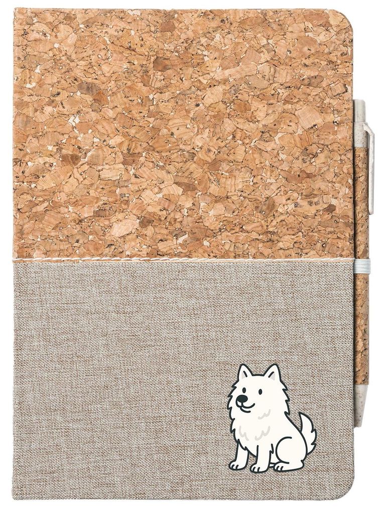 Huuraa Notizbuch A5 American Eskimo Dog Comic Eskie 80 Blatt inkl. Kugelschreiber Tagebuch Geschenkidee