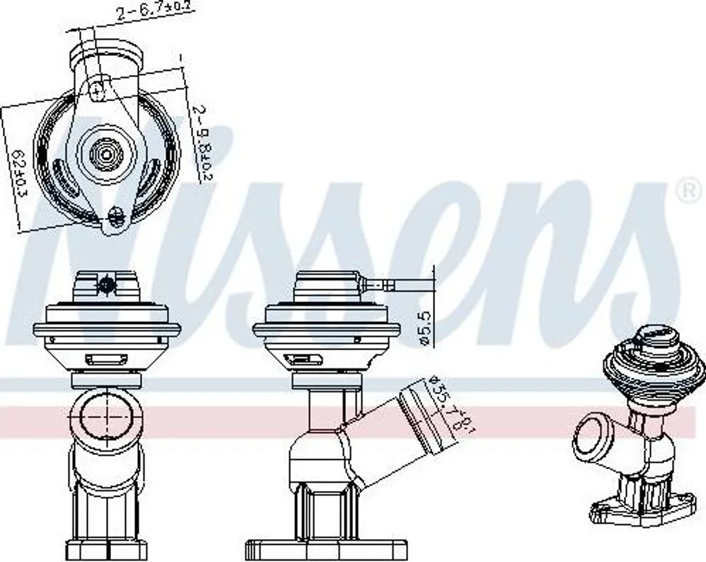 Vanne EGR pour C5 307 406 607 : Remplacez votre Valve OE 1628VT Usée