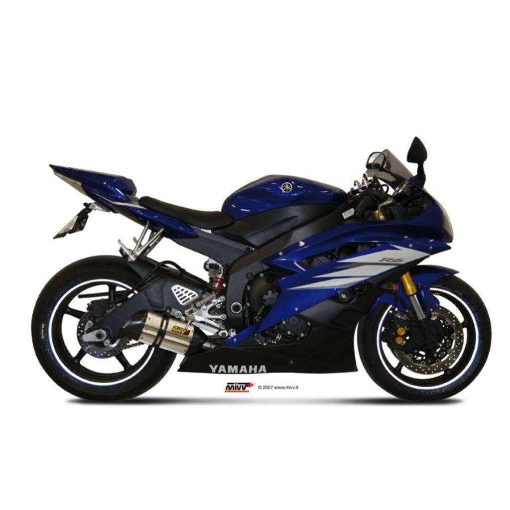 MIVV Black Slip-on Auspuff Genehmigter Klang für YAMAHA YZF 600 R6 2006-2016