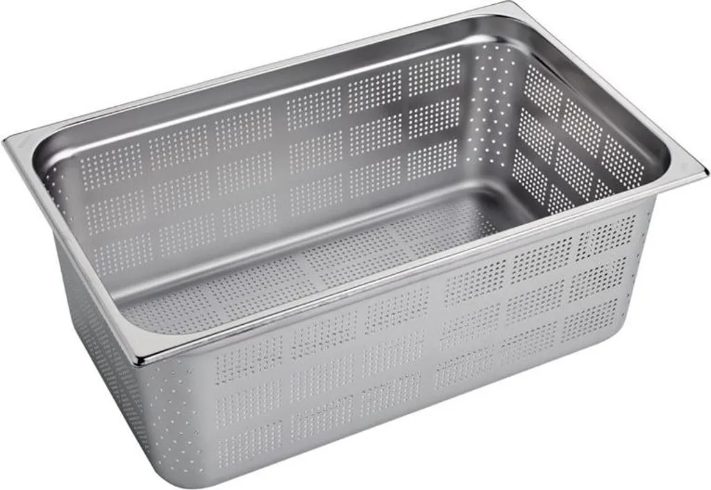 Bac inox perforé GN 1/1 Gastro M 200 mm - Évitez la stagnation des eaux
