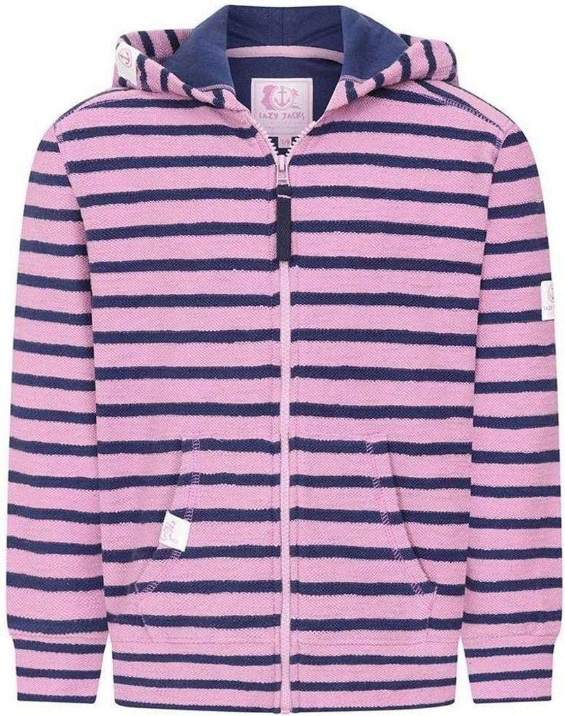 Lazy Jacks - Hoodie mit durchgehendem Reißverschluss für Mädchen, Strukturiert LJ341 (140) (Lavendel)