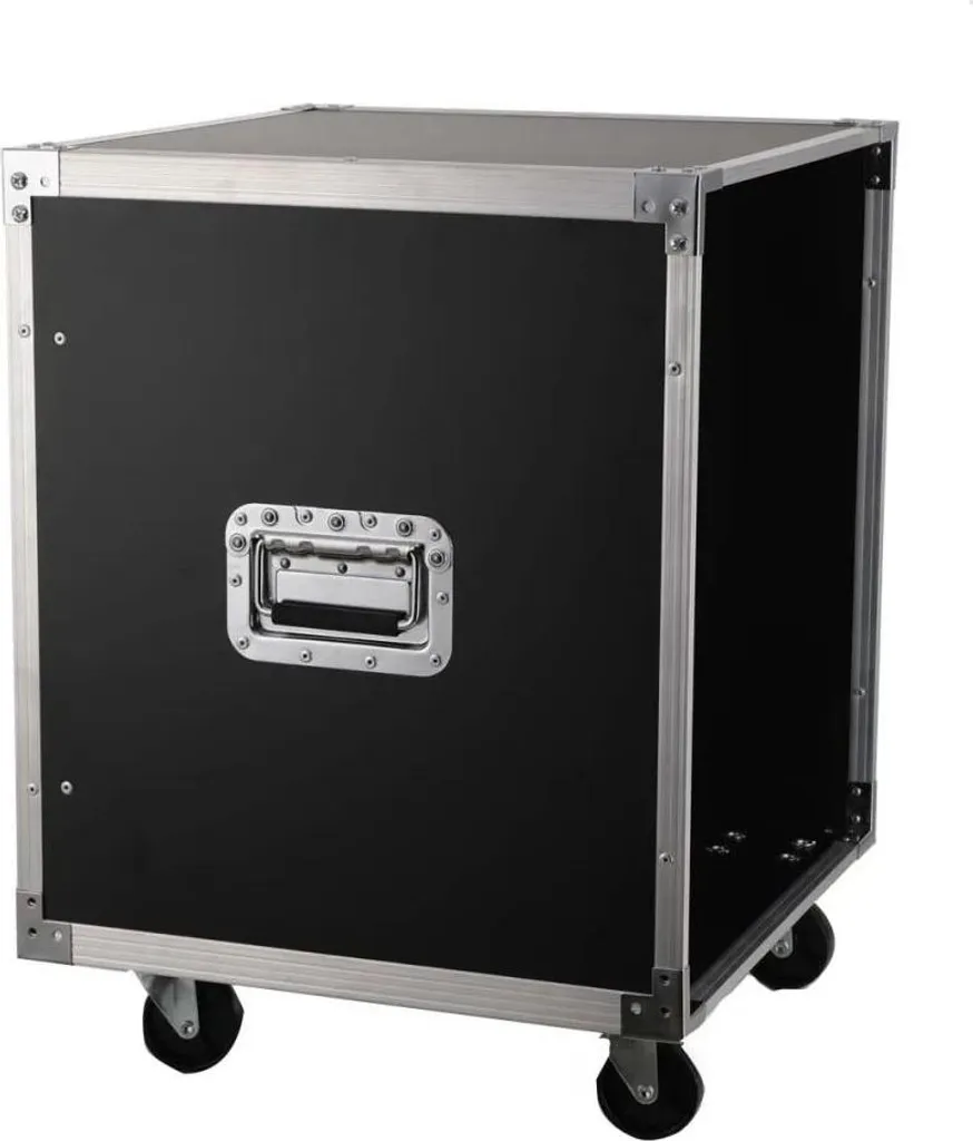 Rack Serveur 12U Mobile en Acier - Châssis Ouvert à Roulettes Pivotantes