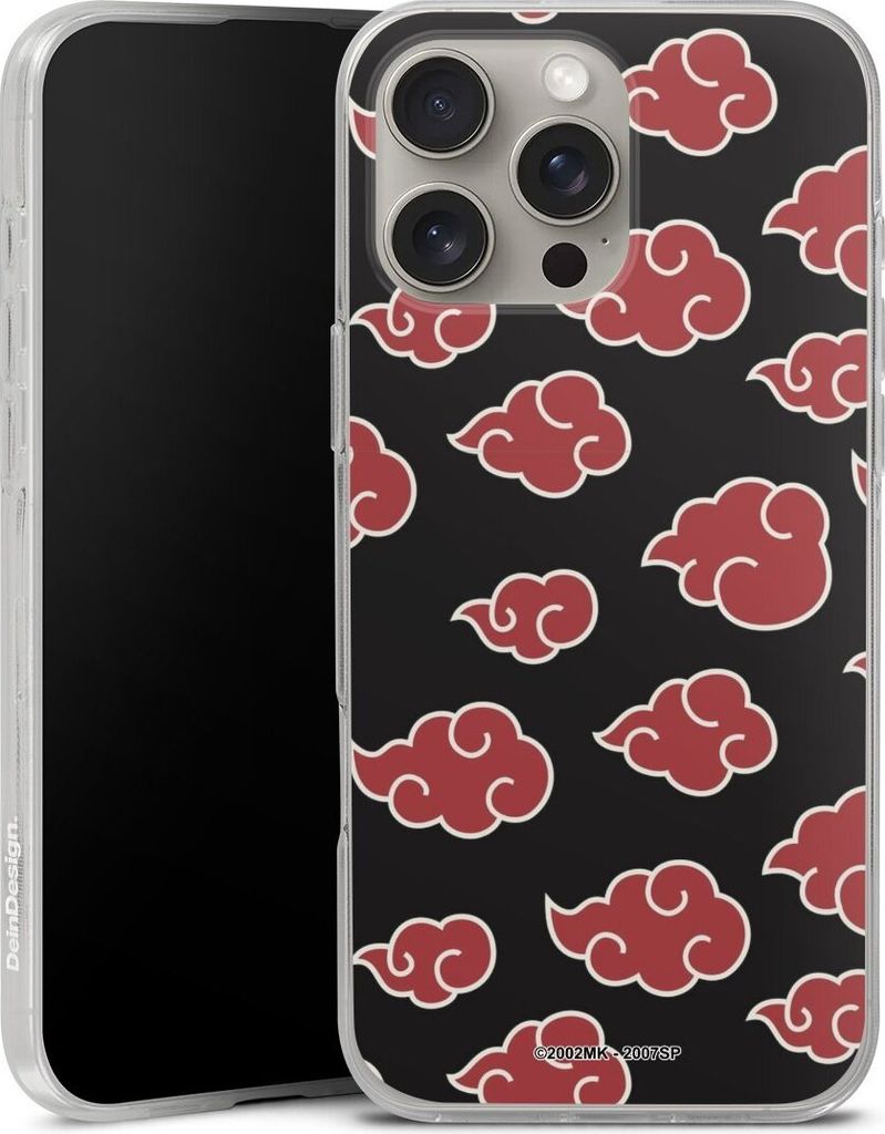 DeinDesign Handyhülle für Apple iPhone 16 Pro Max Silikon Hülle Case Smartphone Schutzhülle Naruto Shippuden Offizielles Lizenzprodukt Akatsuki
