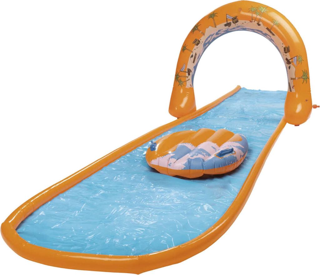 Playtive Wasserrutsche, aufblasbar, mit Sprinkler im Bogen ca. 500 x 95 x 100 cm