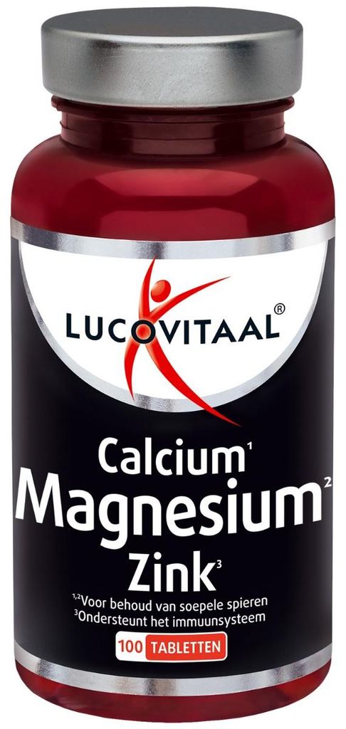 Lucovitaal Calcium Magnesium Zink Voedingssupplement - 100 Productafbeelding 