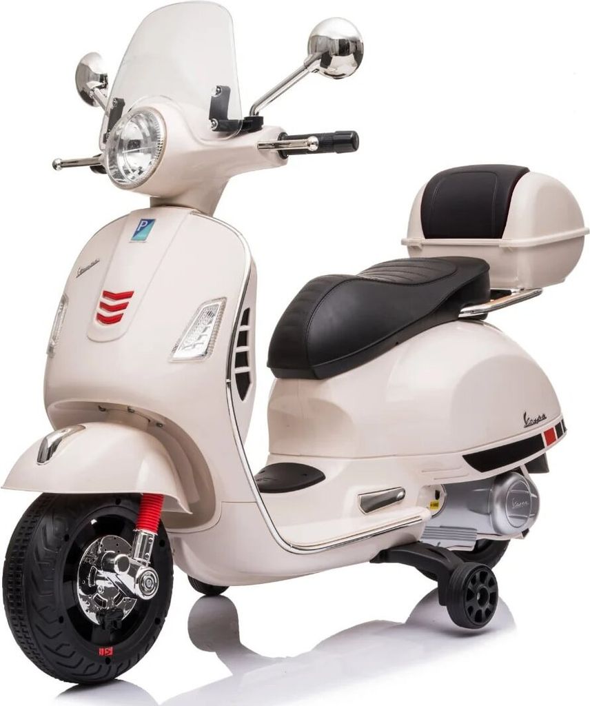 Kinder-Elektroroller 6V - Vespa GT - 3 bis 6 Jahre - mit Scheinwerfer - Weiß